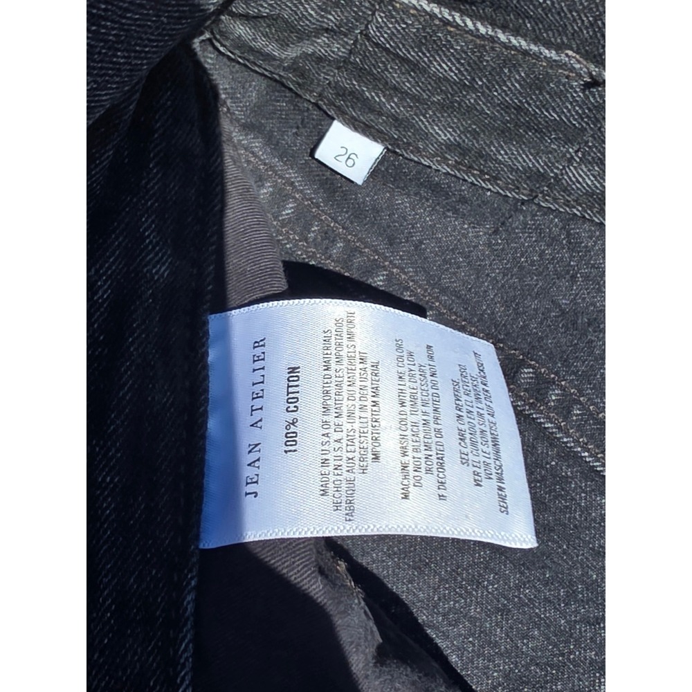 Jean Atelier Flip Gray Wash Denim Jeans Relaxed Fit 100% Cotton Pants - Picture 6 of 6